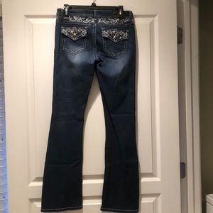 Sound Girl Sequin Accent Bootcut Jeans